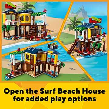 LEGO Creator 3 in 1 Surfer Beach House Set for Kids