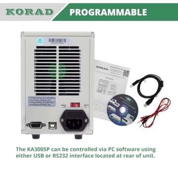 KORAD KA3005P - Programmable Precision Variable Adjustable 30V, 5A DC Linear Power Supply Digital Regulated Lab Grade…