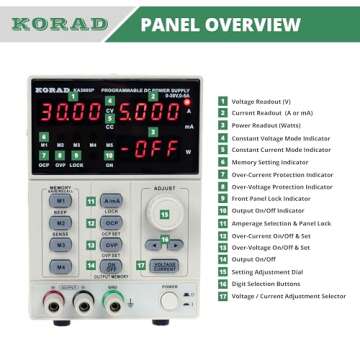KORAD KA3005P - Programmable Precision Variable Adjustable 30V, 5A DC Linear Power Supply Digital Regulated Lab Grade…