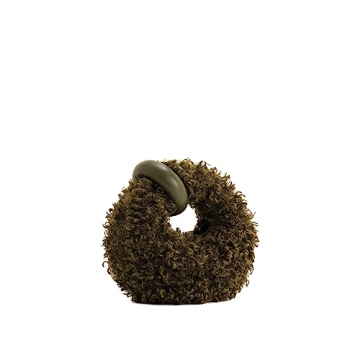 JW PEI Women's Abacus Top Handle Bag - Faux Fur Dark Olive - Mini