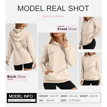 SHEWIN Women's Trendy Lightweight Hoodies 2024