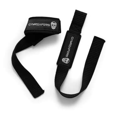 Gymreapers Padded Weightlifting Straps for Powerlifting