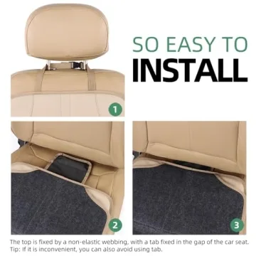 Durable VIAVIAT Leather Car Seat Protector for All Vehicles