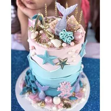 JeVenis 3D Big Mermaid Tail Mold Mermaid Silicone Fondant Mold for Cake Decoration Chocolate Candy Mold Soap Mold