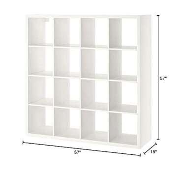 IKEA KALLAX Shelf Unit White 57 7/8x57 7/8 Stylish Storage Solution