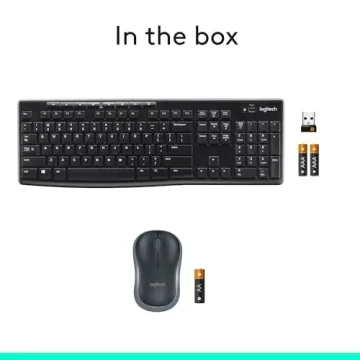 Logitech MK270 Wireless Keyboard and Mouse Combo - Compact Design