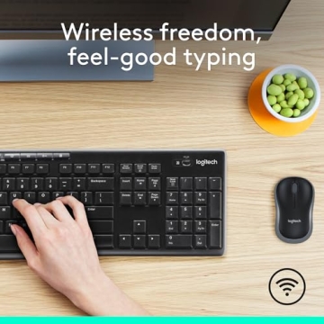 Logitech MK270 Wireless Keyboard and Mouse Combo - Compact Design