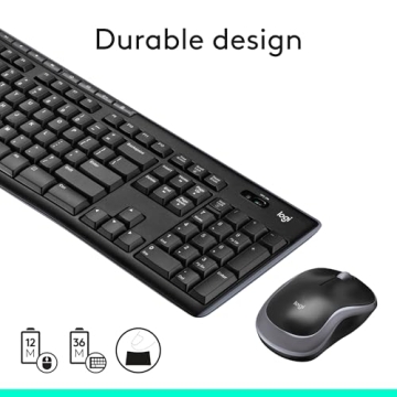 Logitech MK270 Wireless Keyboard and Mouse Combo - Compact Design