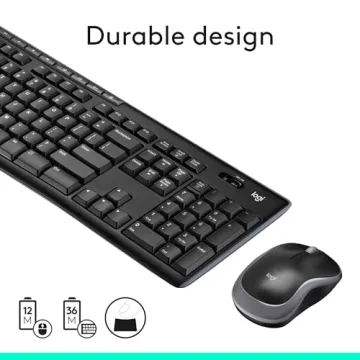 Logitech MK270 Wireless Keyboard and Mouse Combo - Compact Design