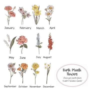 Nazenti Custom Grandma Garden Wood Plaque - Special Mother's Day Gift