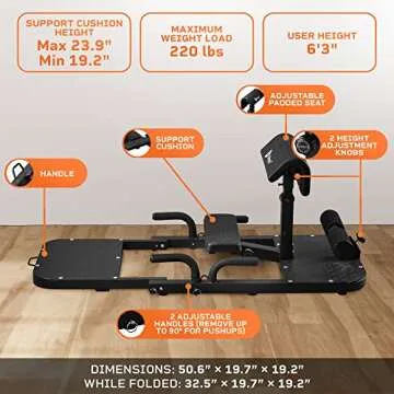 LifePro GluteBlast Hip Thrust Machine - Premium Squat and Glute Workout Equipment for Home Gym with Resistance Bands - Multipurpose Glute Bench for Glutes, HIPS, and Thighs