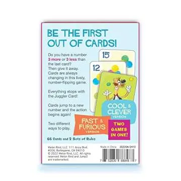 Melon Rind Jump 3, Math Game for Kids Learning Multiples of 3, Lively Card Game, a Fun Math Activity for Boosting Confidence, Quick and Easy Screenless Fun, Ages 7+