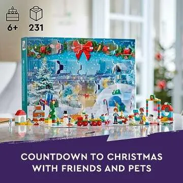 LEGO Friends 2023 Advent Calendar 41758 Christmas Holiday Countdown Playset, 24 Collectible Daily Su...