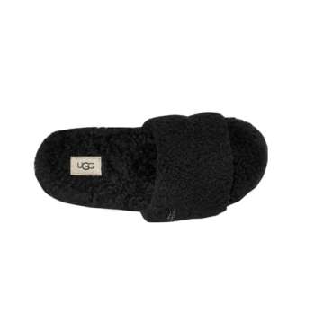 UGG Women's Cozetta Curly Slipper, Black, 8