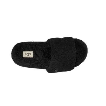 UGG Women's Cozetta Curly Slipper, Black, 8