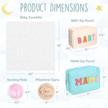 New Mom Gifts, Pregnancy Gifts for New Mom to Be, Hospital Bag Essentials Gift Set for Pregnant Women, Gifts for New Mom Postpartum, Baby and Beyond