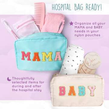 New Mom Gifts, Pregnancy Gifts for New Mom to Be, Hospital Bag Essentials Gift Set for Pregnant Women, Gifts for New Mom Postpartum, Baby and Beyond