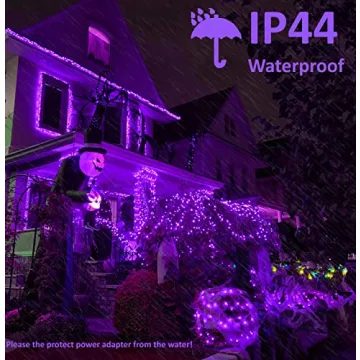 BrizLabs Purple String Lights 78.74ft LED Halloween Decor