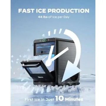 Silonn Nugget Ice Maker Produces 44lbs of Nugget Ice