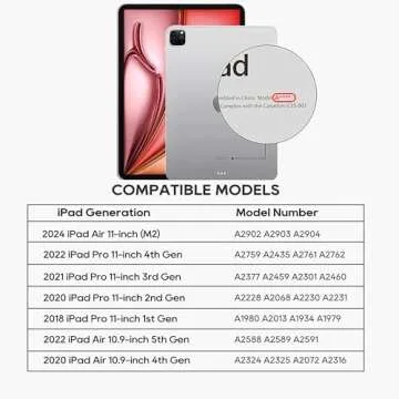 Stylish Edaiser Swivel Keyboard Case for iPad Air and Pro