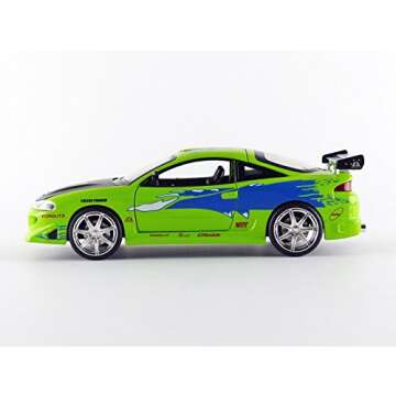 Fast & Furious 1:24 Brian's Mitsubishi Eclipse Die-cast Car, Toys for Kids and Adults