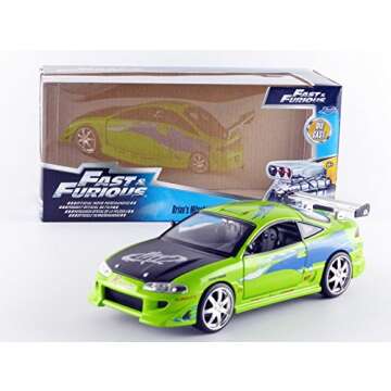 Fast & Furious 1:24 Brian's Mitsubishi Eclipse Die-cast Car, Toys for Kids and Adults