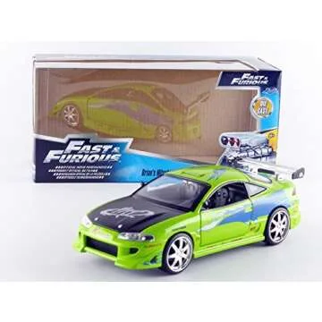 Fast & Furious 1:24 Brian's Mitsubishi Eclipse Die-cast Car, Toys for Kids and Adults