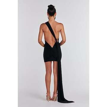 ABYOVRT Backless Dress for Women - Elegant Party Wear