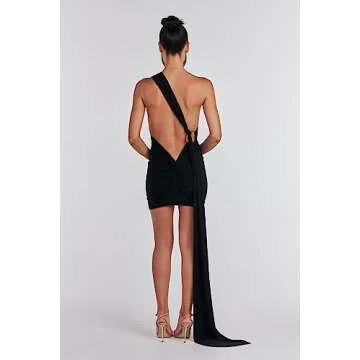 ABYOVRT Backless Dress for Women - Elegant Party Wear