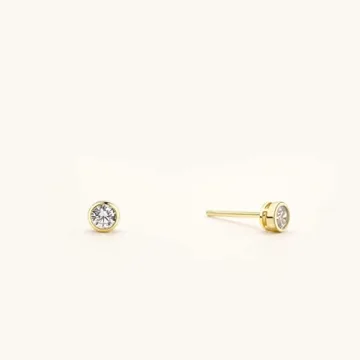 Elegant Gold Plated Sterling Silver Stud Earrings