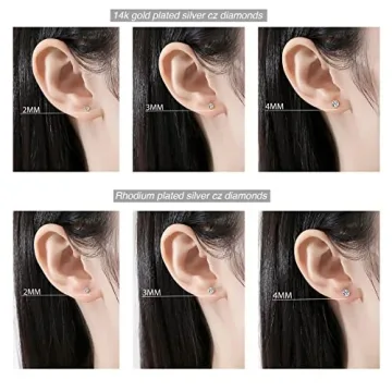 Elegant Gold Plated Sterling Silver Stud Earrings