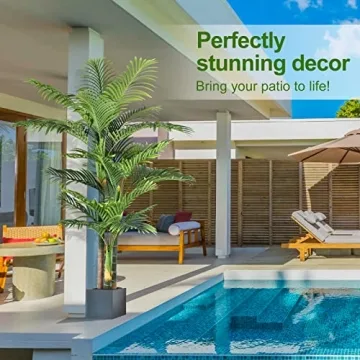 Keeplush 6ft Tall Triple Golden Cane Palm for Home Decor