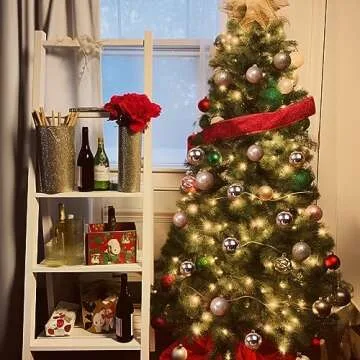 AMS 24ct Shatterproof Christmas Balls for Tree Decor