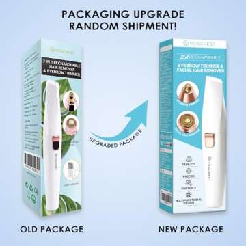 VG VOGCREST Eyebrow Facial Trimmer: 2 in1 Rechargeable Facial Hair Removal and Eyebrow Shaver - Face...