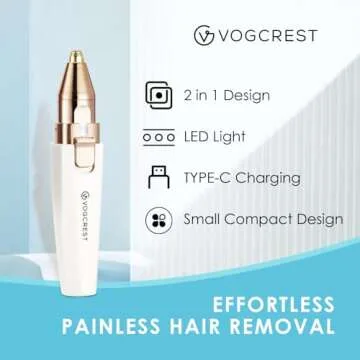 VG VOGCREST Eyebrow Trimmer with LED Light