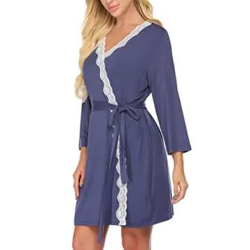 Ekouaer Maternity Nursing Robe for Comfort & Style