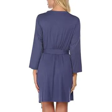 Ekouaer Maternity Nursing Robe for Comfort & Style