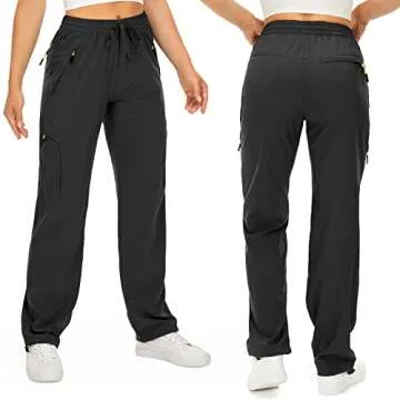 Women's Hiking Pants Quick Dry UPF 50 Travel Golf Pants Lightweight Camping Work Cargo Pants Zipper ...