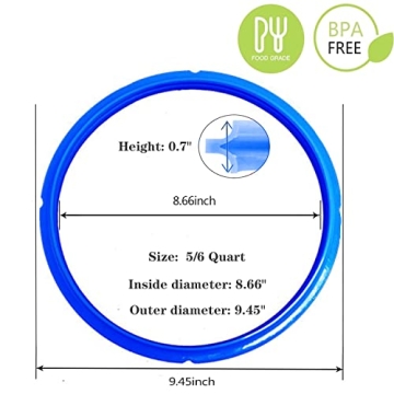 Silicone Sealing Ring for InstaPot 3 Pcs Replacement