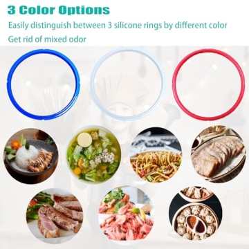 Silicone Sealing Ring for InstaPot 3 Pcs Replacement