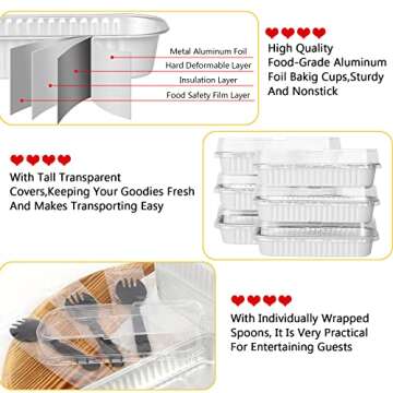 LNYZQUS Fun Mini Loaf Pans with Lids for Baking