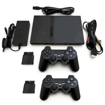 Zeust PlayStation 2 Gaming System Bundle - Includes PS2 Console Slim & 2 Wireless Controllers - Play...