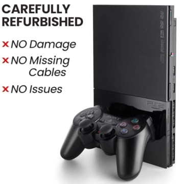 Zeust PlayStation 2 Console Slim Bundle with Wireless Controllers