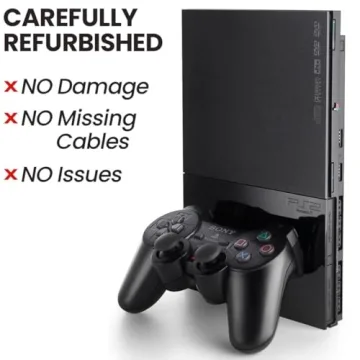 Zeust PlayStation 2 Console Slim Bundle with Wireless Controllers