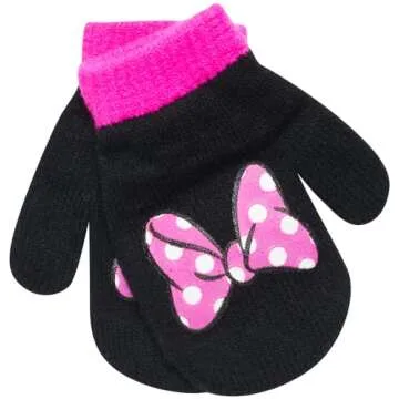 Disney Girls' Hat, Hot Pink Minnie Mittens 2-4, Age 2-4