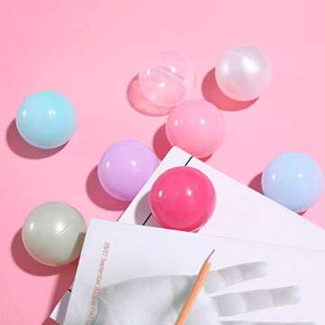 PlayMaty Ball Pit Balls - 100pcs Phthalate Free BPA Free 10 Pearl Colors Balls Crush Proof Stress Balls Swim Pit Fun Toy for Baby Playhouse Pool Birthday Party Decoration (2.2inches)