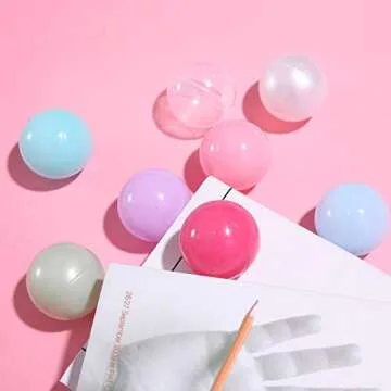PlayMaty Ball Pit Balls - 100pcs Phthalate Free BPA Free 10 Pearl Colors Balls Crush Proof Stress Balls Swim Pit Fun Toy for Baby Playhouse Pool Birthday Party Decoration (2.2inches)