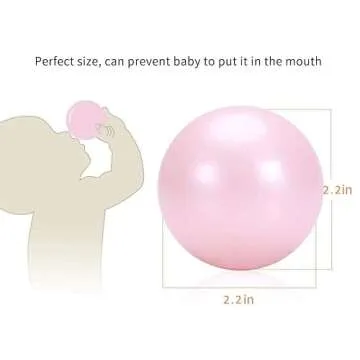 PlayMaty Ball Pit Balls - 100pcs Phthalate Free BPA Free 10 Pearl Colors Balls Crush Proof Stress Balls Swim Pit Fun Toy for Baby Playhouse Pool Birthday Party Decoration (2.2inches)