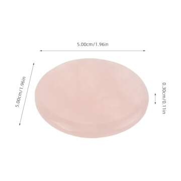 Lurrose 2pcs Eyelash Grafting Gasket Round Pallet Jade Stone Eyelash Extension Glue Pallet Holder Pad for Adults (Pink)