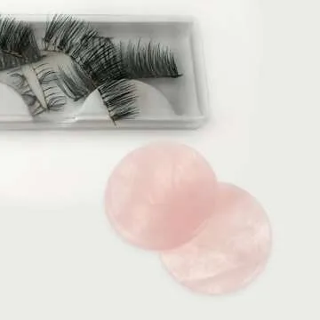 Stylish Lurrose Eyelash Glue Jade Stone Palette 2pcs